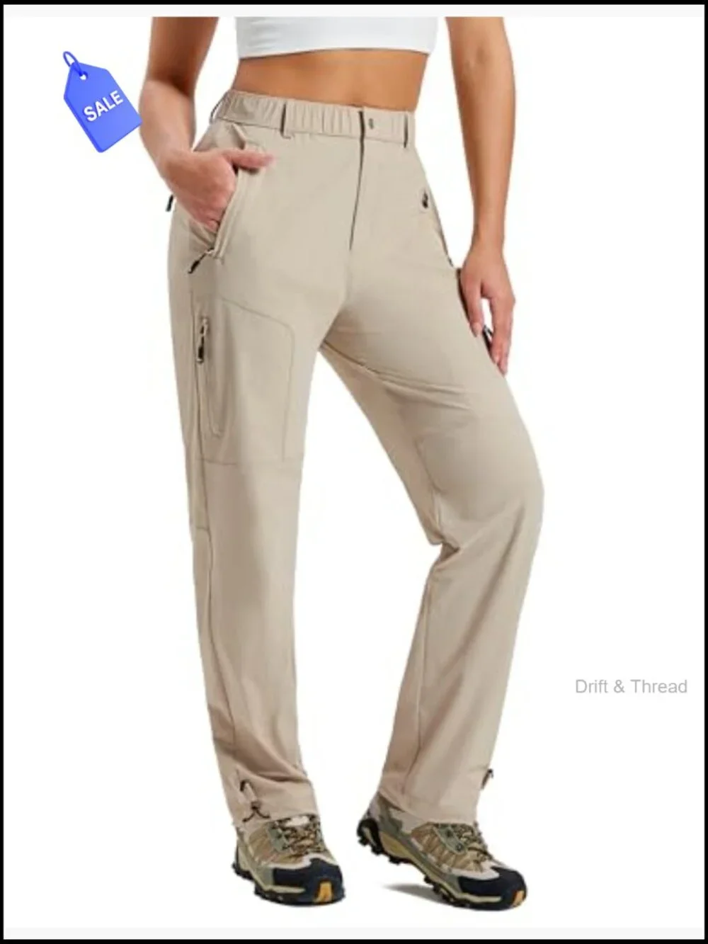 Hiking Cargo Pants Lightweight Quick Dry UPF 50 Water Resistant 5 Pockets